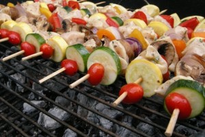 Kebabs on BBQ