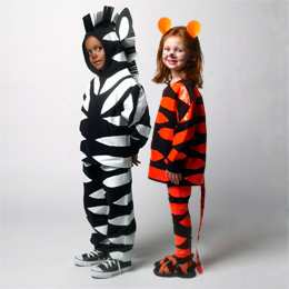 Tiger and zebra costumes for budget DIY Halloween 