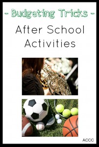 avoid credit card debt with budgeting for after school activities