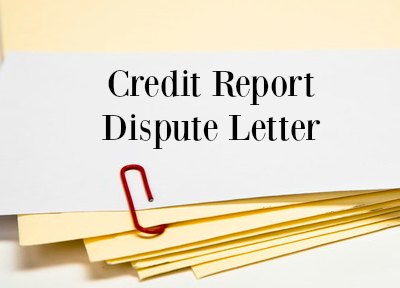 envelope credit report dispute letter