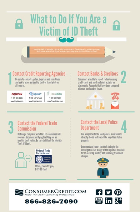 identity theft 101 financial infographic