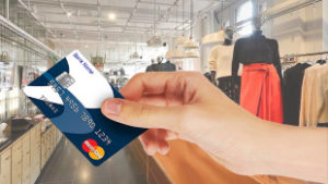 credit card in a store