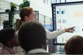 business analytics data visualization meeting